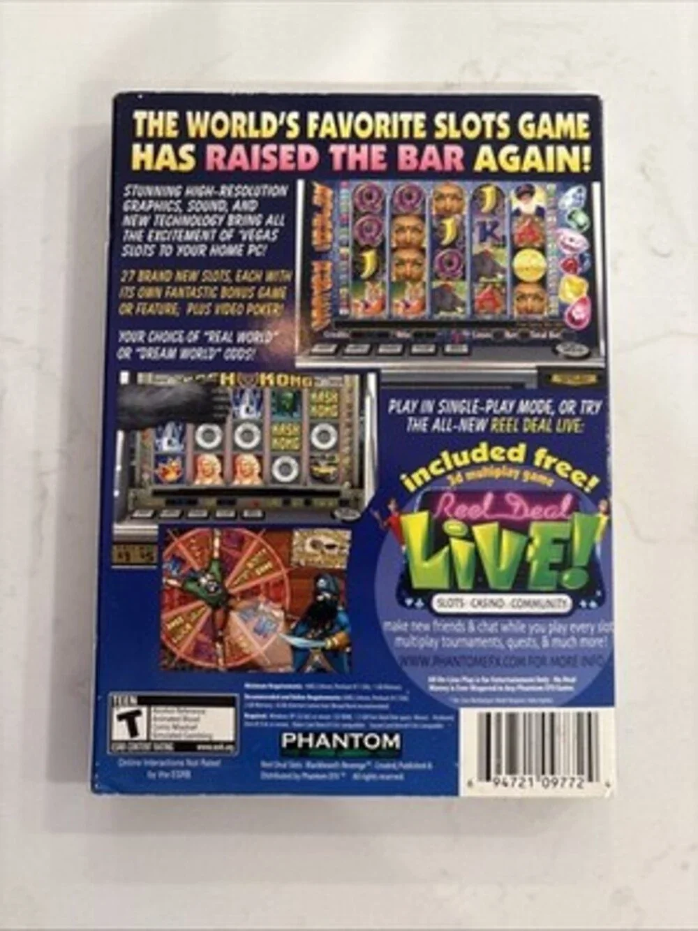 Y2K Reel Deal Slots: Blackbeard's Revenge PC CD Game with Manual & Cover Tested